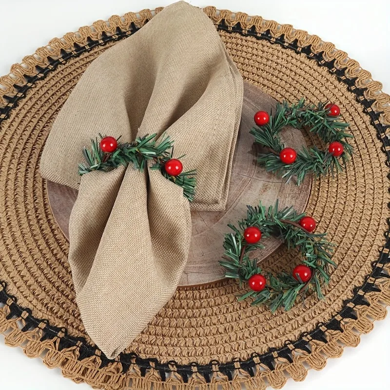 Ronds de serviettes de Noël couronne – Image 5