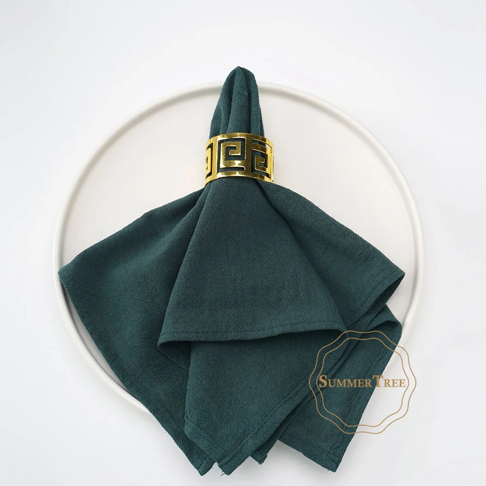 Serviettes en coton uni – Image 4