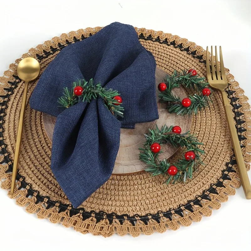 Ronds de serviettes de Noël couronne – Image 3
