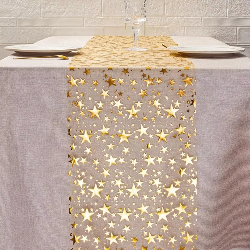 Chemin de table à paillettes en forme d'étoile – Image 2