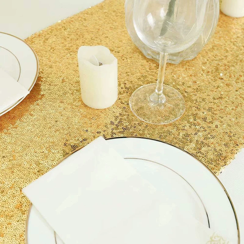 Chemin de table à paillettes