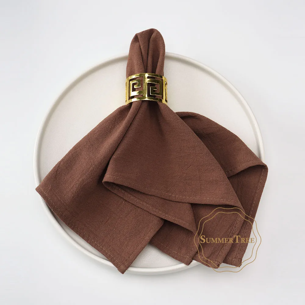 Serviettes en coton uni – Image 13