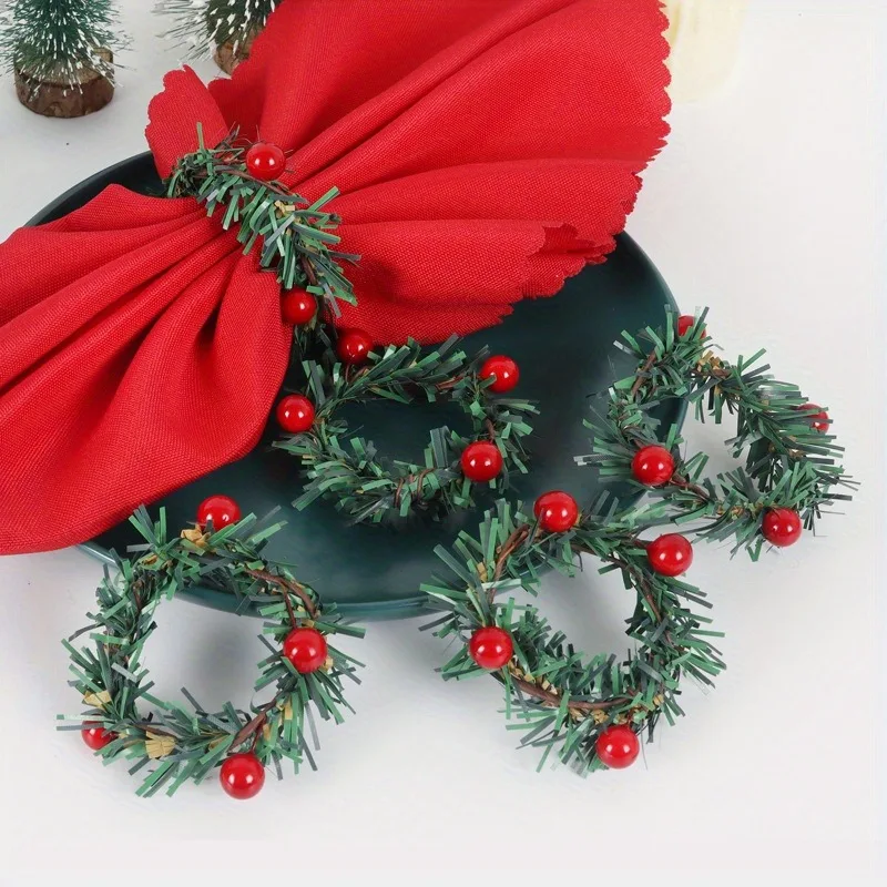 Ronds de serviettes de Noël couronne – Image 2