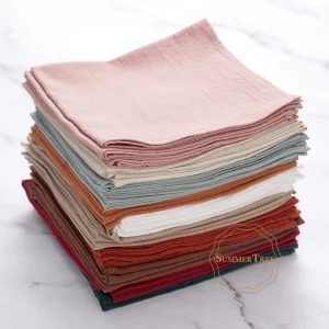 Serviettes en coton uni