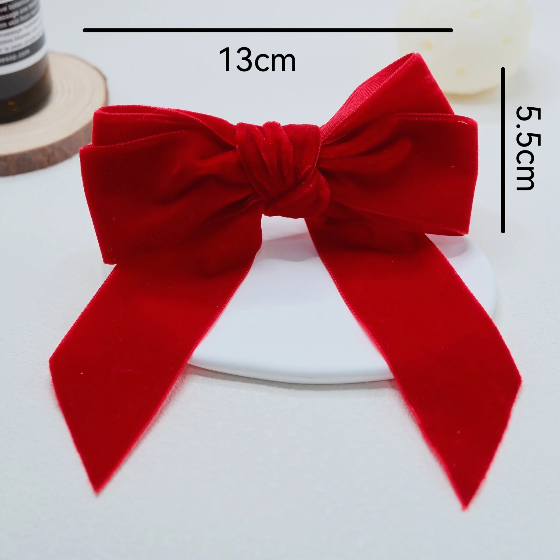 Ronds de serviettes nœuds papillon en velours – Image 8