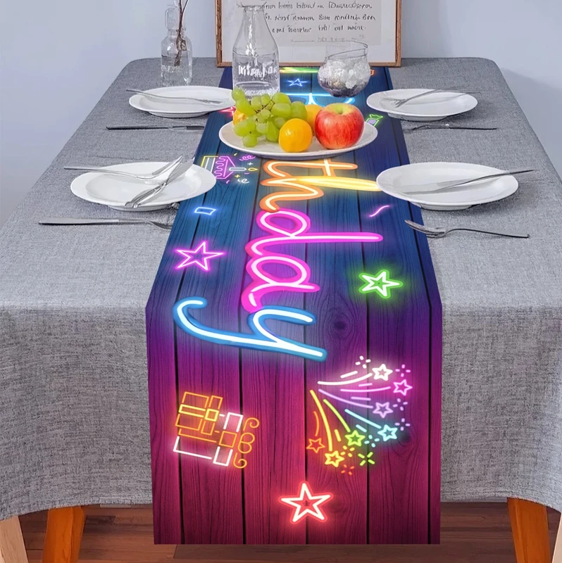 Chemin de table fluo étoiles fluorescentes – Image 5