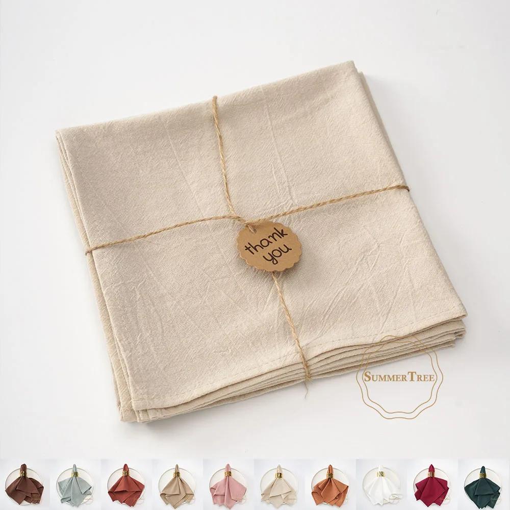 Serviettes en coton uni – Image 15