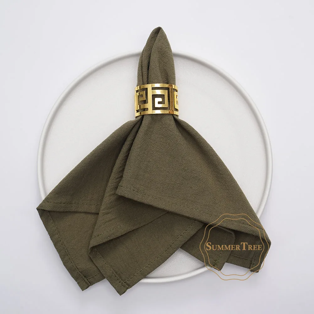 Serviettes en coton uni – Image 11