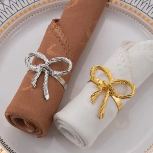 Ronds de serviettes nœuds papillons fins