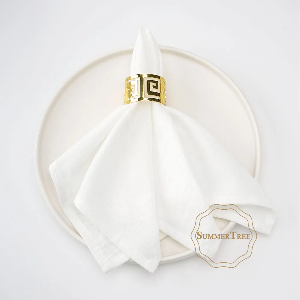 Serviettes en coton uni – Image 2