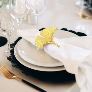 Ronds de serviettes feuilles de ginko