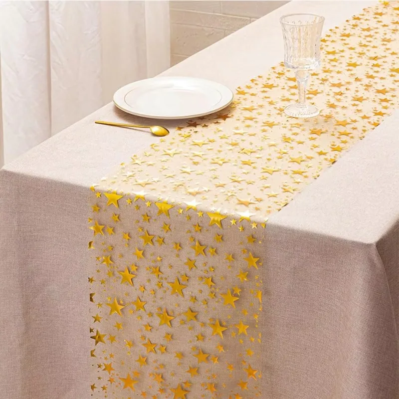 Chemin de table à paillettes en forme d'étoile – Image 3