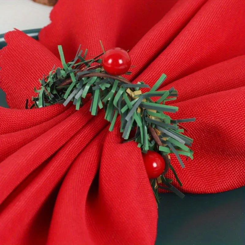Ronds de serviettes de Noël couronne – Image 4