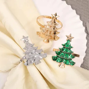 Ronds de serviettes de Noel sapins