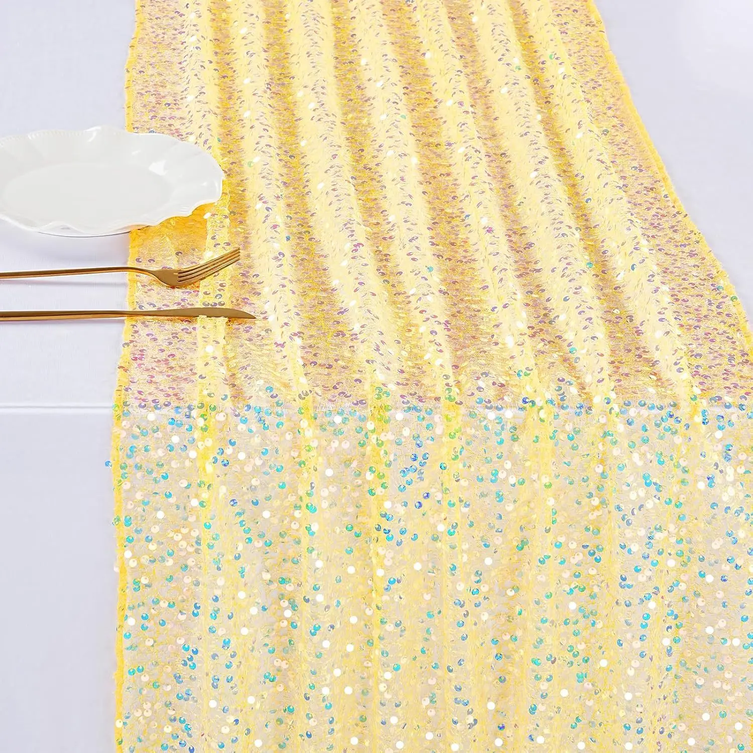 Chemin de table à paillettes irisées scintillantes – Image 9
