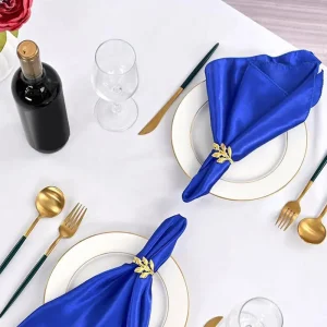 Serviettes en satin 43 cm x 43 cm - 6 pièces