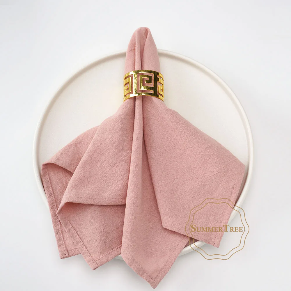 Serviettes en coton uni – Image 14