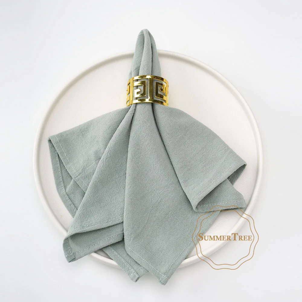 Serviettes en coton uni – Image 10