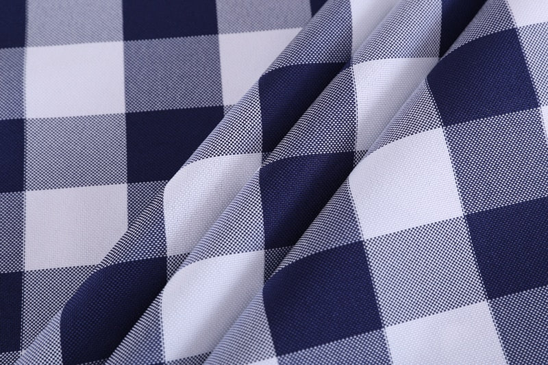 décoration nappe vichy bleu