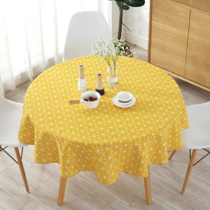 nappe ronde jaune
