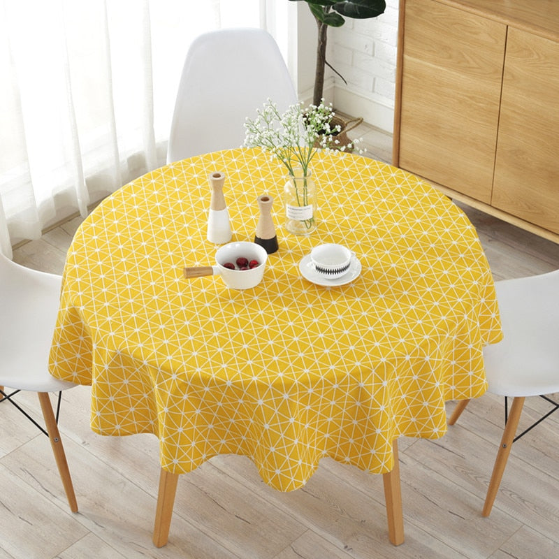 nappe ronde jaune