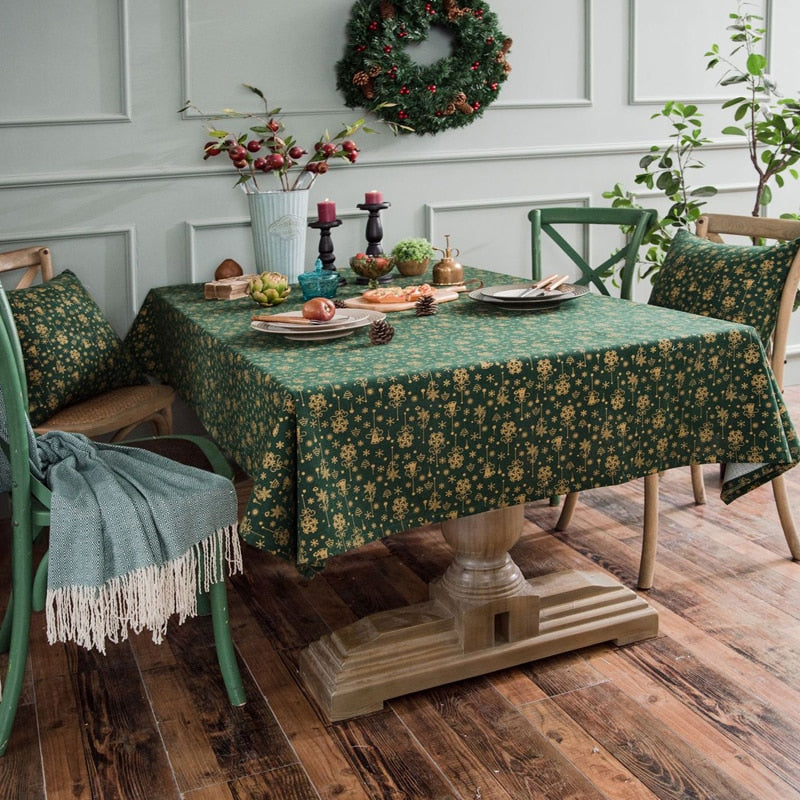 nappe Noël verte élégante