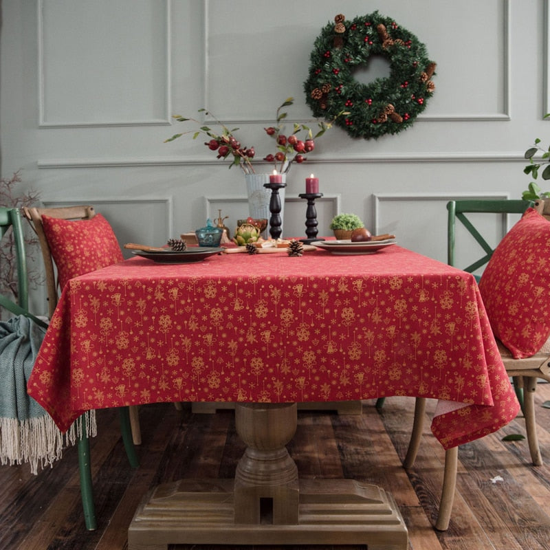 nappe rouge de Noël