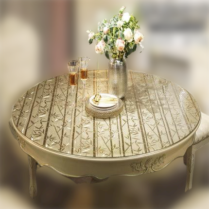 nappe ronde de fête élégante