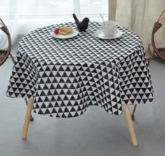 nappe ronde noire et blanche