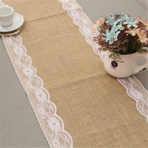 chemin de table toile de jute Noël