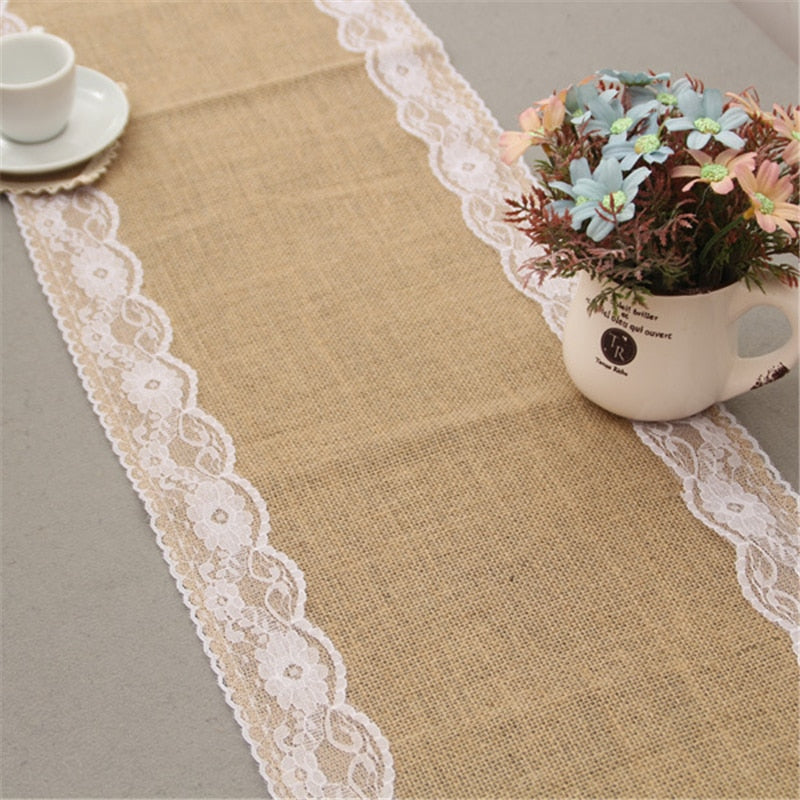 chemin de table toile de jute Noël