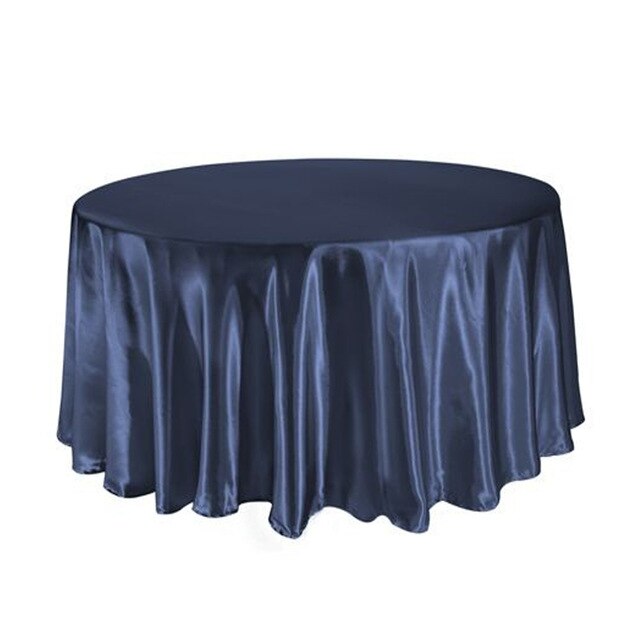 nappe ronde tissu bleu marine