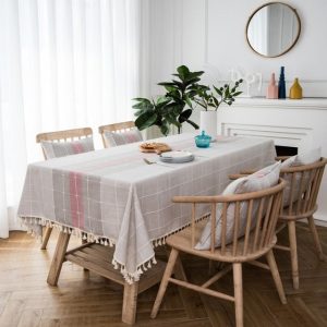 nappe enduite en lin élégante