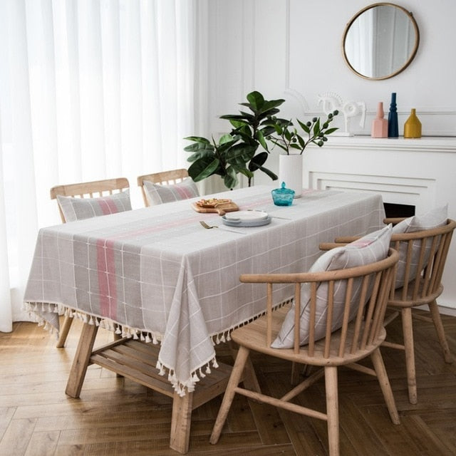 nappe enduite en lin élégante