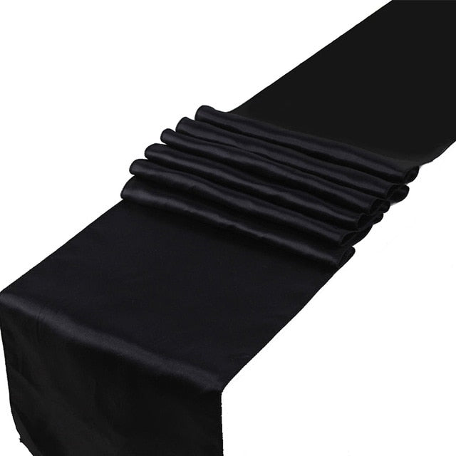 chemin de table mariage noir élégant
