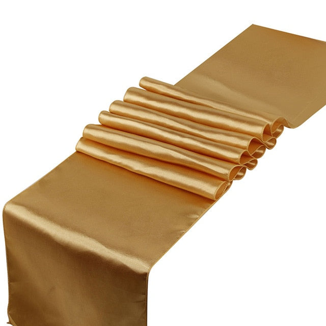 Chemin de table de mariage doré élégant