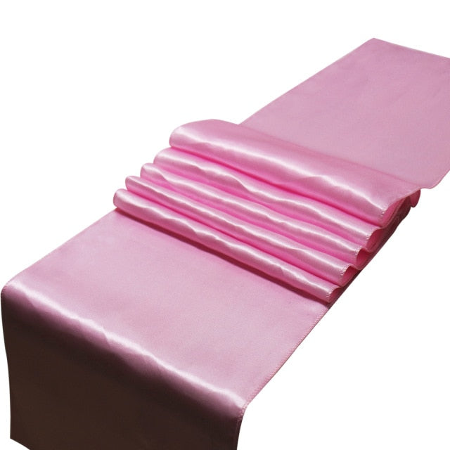 chemin de table mariage rose