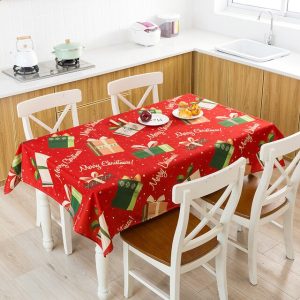 nappe noël cadeaux rouge et vert