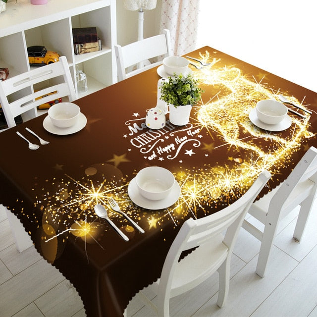 nappe de Noël avec motif de renne lumineux