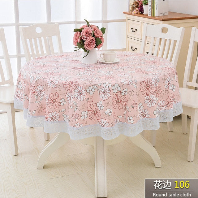 nappe ronde 180 anti taches vieux rose