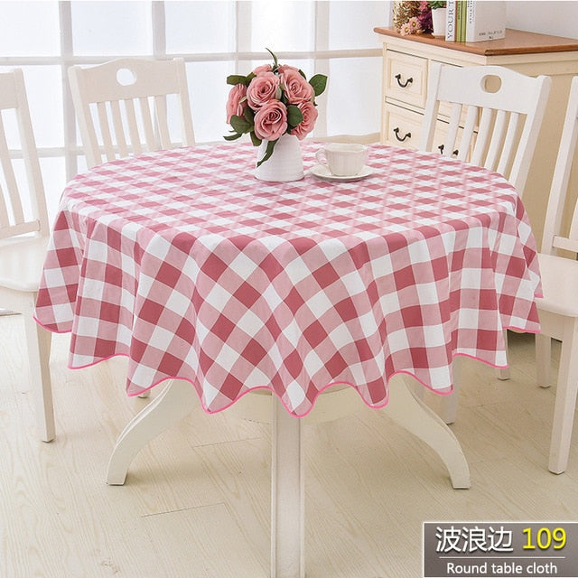 nappe ronde carreaux rouge