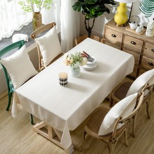 nappe blanche en lin