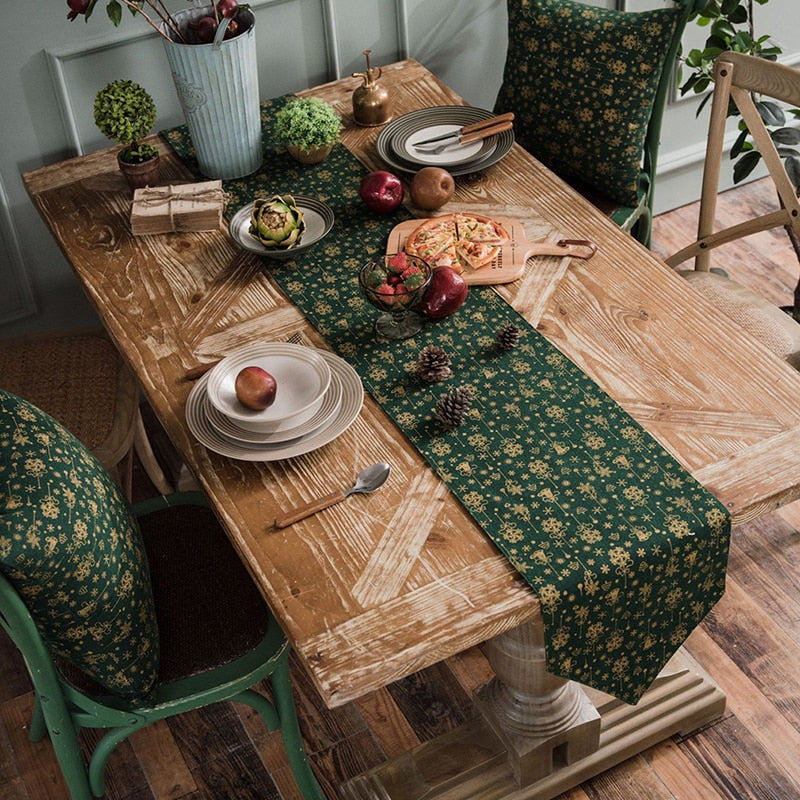 chemin de table vert