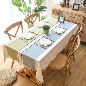 nappe blanche tissu rectangulaire