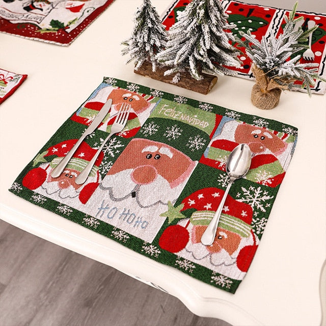 set de table de Noël en coton