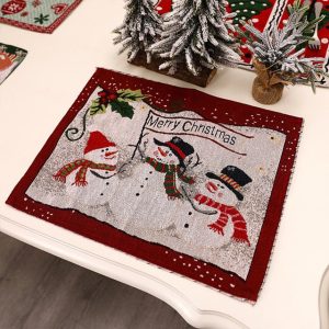 set de table Noël bonhomme de neige