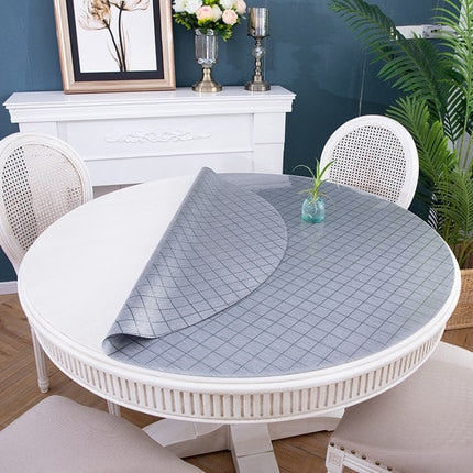 nappe ronde bleu gris