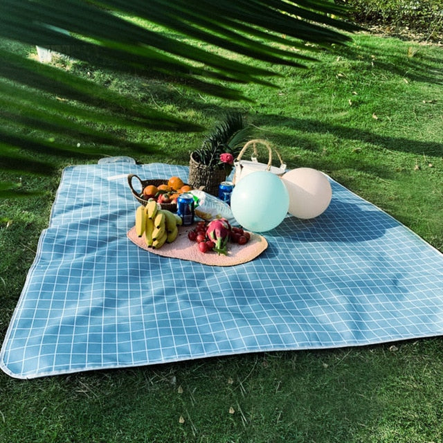 nappe pique nique bleu