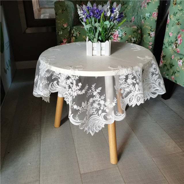 nappe ronde de table transparente élégante