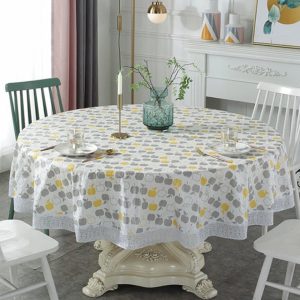 nappe anti tache ronde en motif élégant